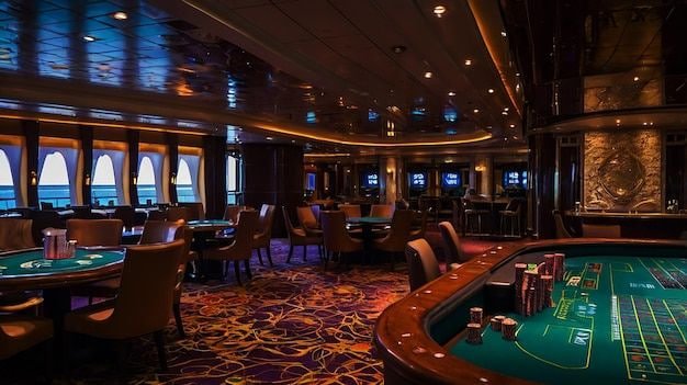 Tabel pembayaran Caribbean Stud Poker menunjukkan kombinasi tangan dan nilai kemenangan